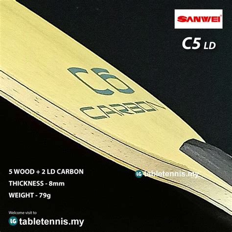 Sanwei Blade C6-LD Composite Carbon Blade Table Tennis Bat Paddle ...