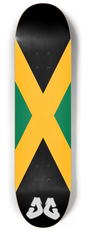 Jamaican flag Custom Skateboard 8-1/4 Skateboard Deck by Concrete Creatives