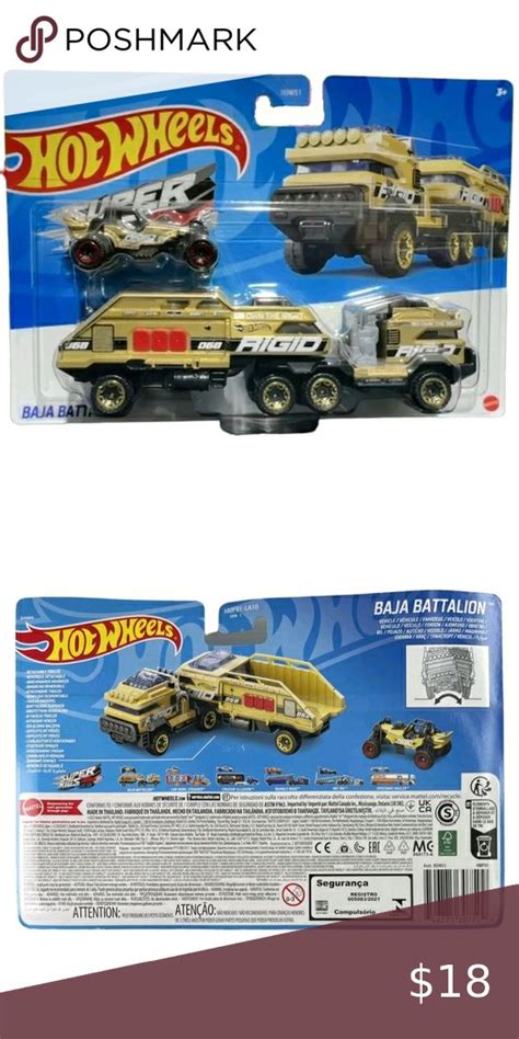 Hot Wheels Hauler Super Rigs Baja Battalion W Mountain Mauler New Hot Wheels Hot Super