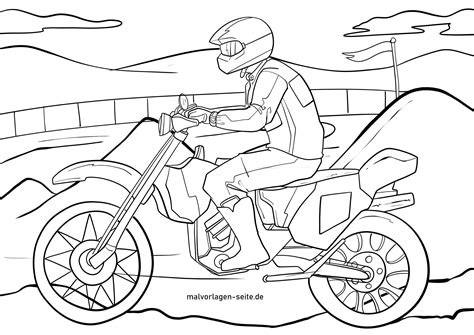 Ausmalbilder Motorrad Kostenlos Herunterladen Und Ausmalen