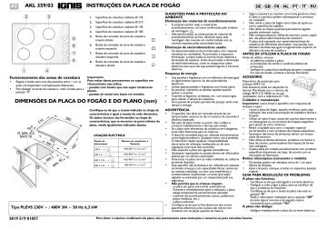 Ignis AKL 359 NE 03 Hob Gráfico de programas Manualzz