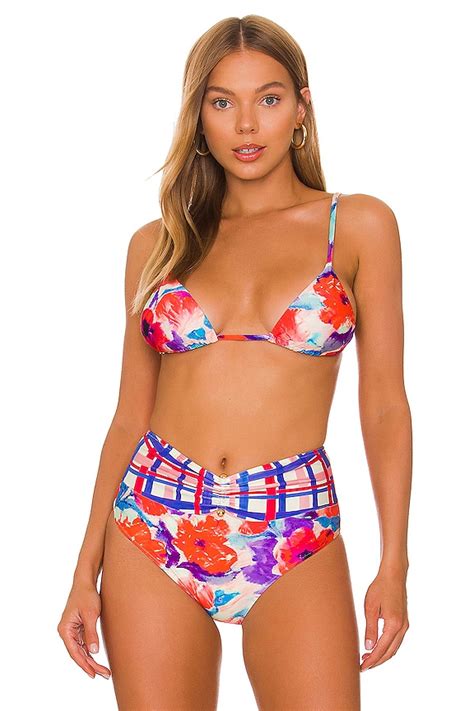 PatBO Violet String Bikini Top In Cherry REVOLVE