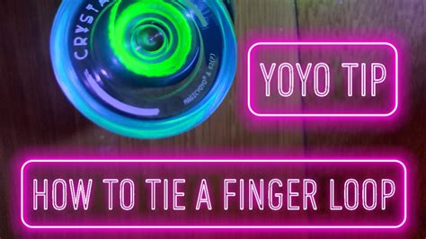 How To Tie A Yoyo String Finger Loop Youtube