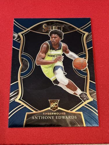 Panini Select Anthony Edwards Rc Rookie Blue Ant