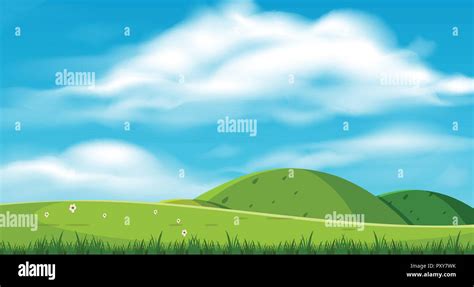 A Beautiful Scenery with Hills illustration Stock Vector Image & Art ...