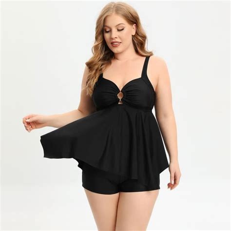 Maillot de bain femme taille plus bikini conservateur Noir Cdiscount Prêt à Porter