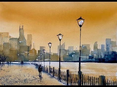 How To Paint A Simple Watercolour Loose Urban Cityscape Watercolor