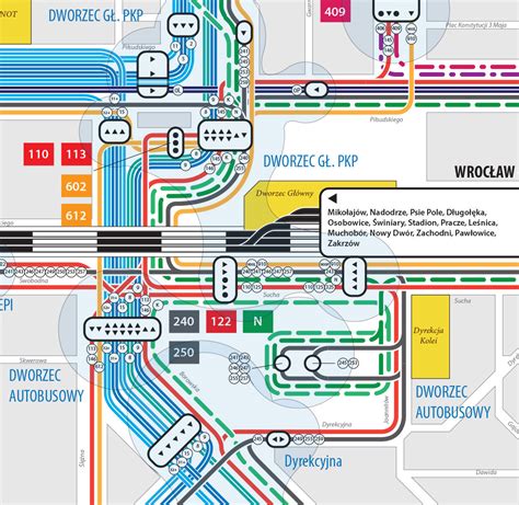 Map Of Public Transport In Wroclaw Behance