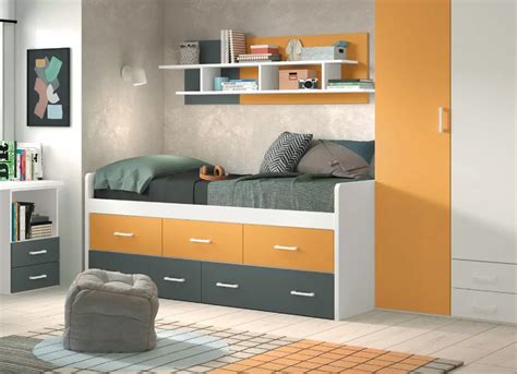 Comprar Cama Compacto Con Muchos Cajones Corban Color Armazon Corban