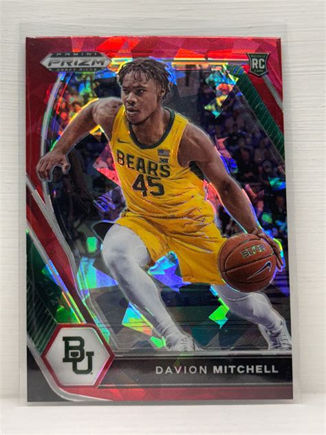 Panini Prizm Draft Picks Davion Mitchell Rc Cracked Ice