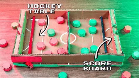 Craft A HOCKEY Game With JUST CARDBOARD DIY At HOME YouTube