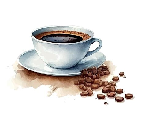 Hand Drawn Illustration Watercolor Coffee Cup Vector 19783811 Vector Art At Vecteezy