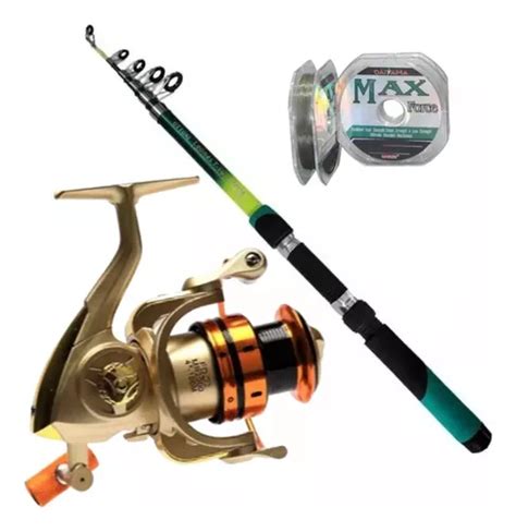 Kit Pesca Molinete Mr 6000 Vara Ottoni Leones 4 20 Linha