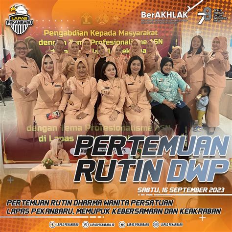 Pertemuan Rutin Dharma Wanita Persatuan Lapas Pekanbaru Memupuk