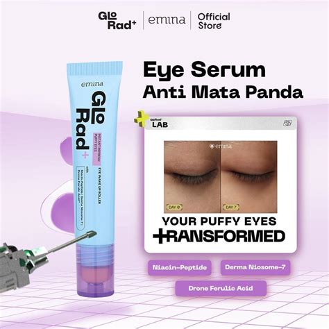 Jual Emina Glorad Eye Wake Up Roller Eye Serum Anti Mata Panda