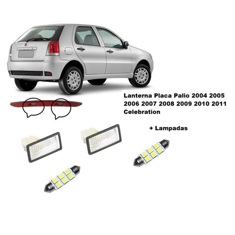 Par Lanterna Luz De Placa Lampada 39MM Led Fiat Palio G3 2004 2012