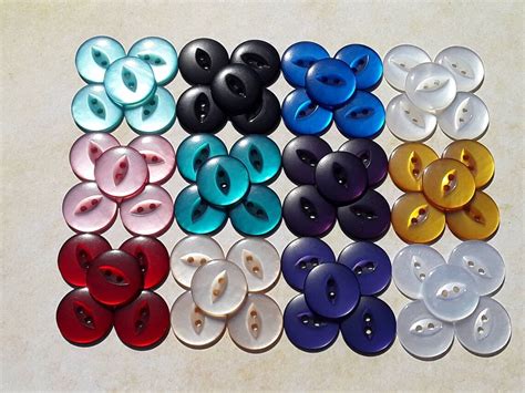 19mm 3430l Classic Fisheye Buttons In 12 Colours Etsy