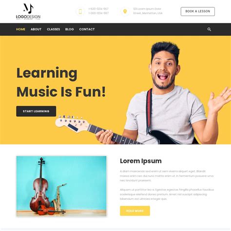 Musician Website Template - Bricks Templates