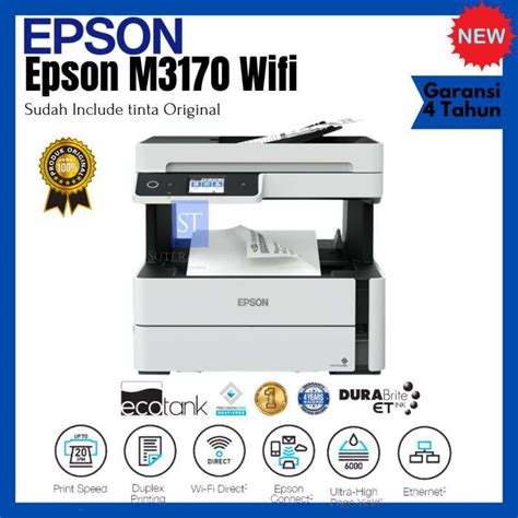 Jual Epson EcoTank Monochrome M3170 Wi-Fi All-in-One Ink Tank Printer ...