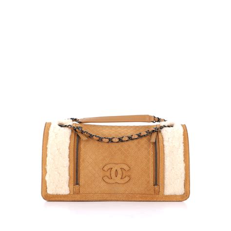 Sac bandoulière Chanel Camel d occasion Monogram Paris