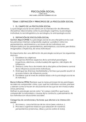 Tema 1 Psicologia Social Pdf