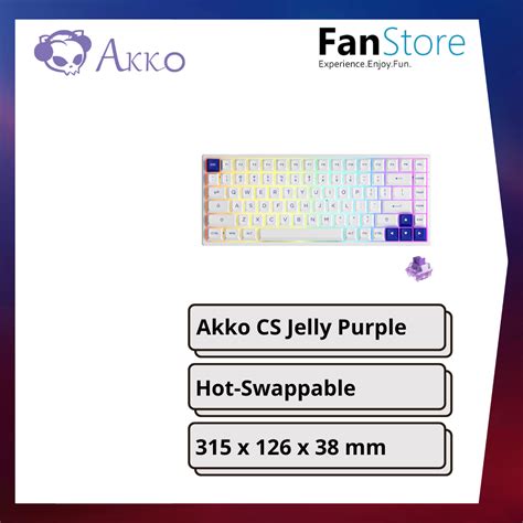 Fanstore Akko White Blue B Plus Multi Mode Wireless Hot Swap Keyboard Lazada