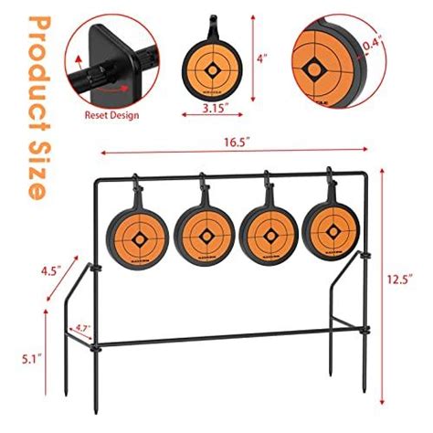 Ideagle BB Gun Targets Heavy Metal Spinning Pellet Shooting Target for ...