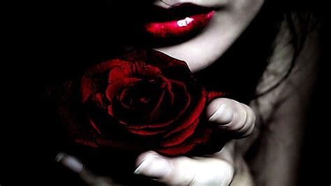 Flowers Red Rose And Red Lips Dark Red Lips Hd Wallpaper Pxfuel