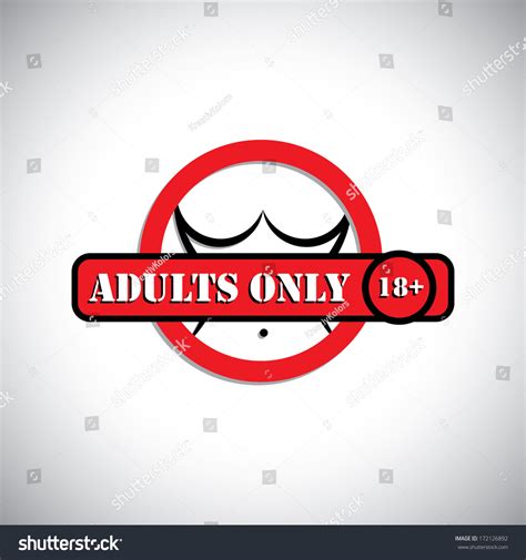 Girls Nude Body Label Adults Only ภาพประกอบสตอก 172126892 Shutterstock