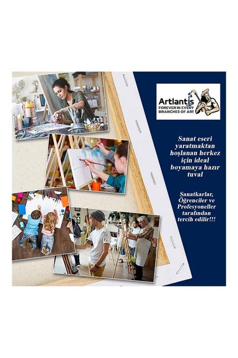 Artlantis Tuval 50x70 Arkadan Zımbalı Astarlı 3 Adet Resim Tuvali 50 70