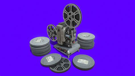 Retro Vintage Movie Projector Set 1 3d Model 3d Model By ˢᵒᵘʳᶜᵉ ⁴