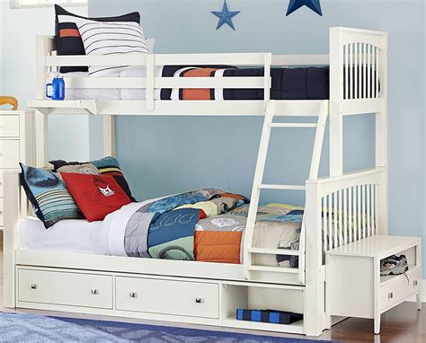 Pulse White Twin Over Full Bunk Bed With Storage From Ne Kids Coleman