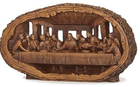 Joseph S Studio Last Supper Carved Wood Look Traditional Decorative