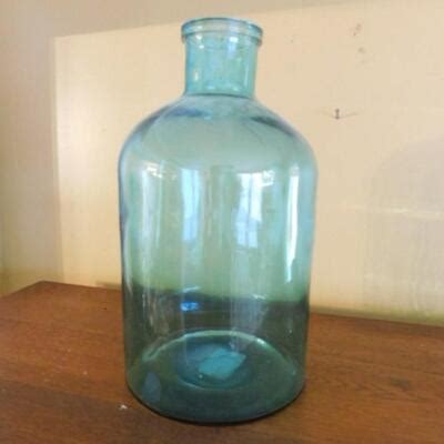 Large Blue Glass Bottle 14