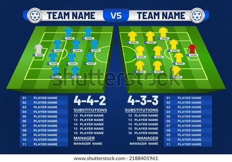 Football Starting Xi Football Graphic Soccer Stock Vector (Royalty Free ...