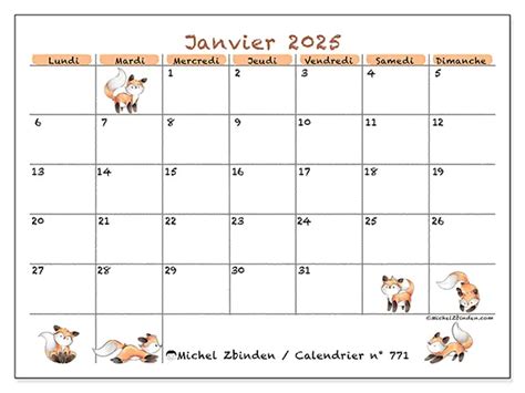 Calendriers Janvier Michel Zbinden Fr