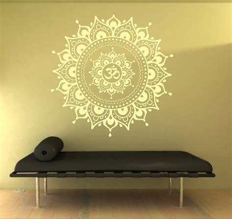 Mandala Wall Decal Mandala Decal Yoga Om Namaste Yoga Decor Etsy