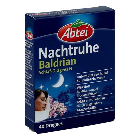 Abtei Nachtruhe Baldrian Schlaf Dragees N 40 Stk