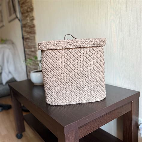 Корзина из хлопкового шнура. в интернет-магазине на Ярмарке Мастеров ...