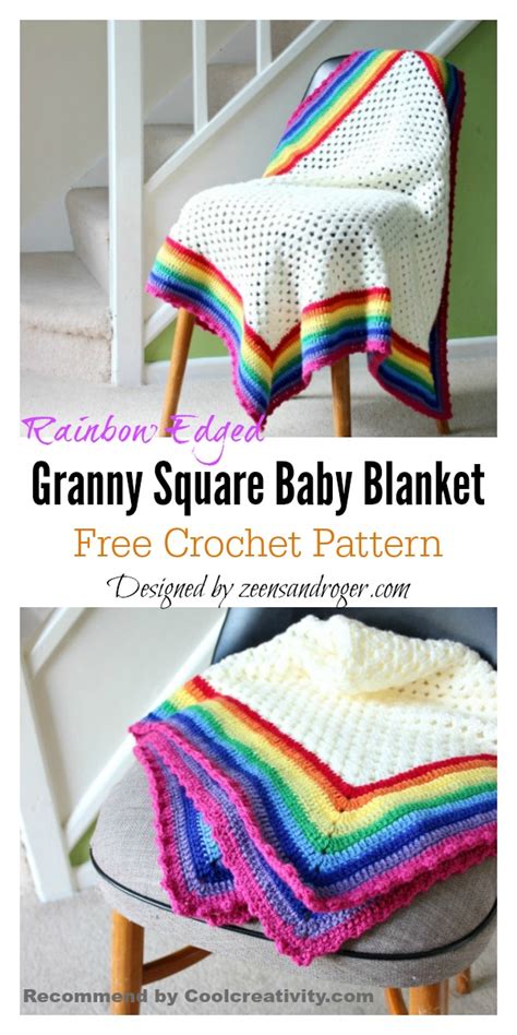 Rainbow Edged Granny Blanket Crochet Free Pattern Artofit