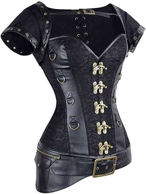 Charmian Women S Spiral Steel Boned Goth Retro Overbust Steampunk