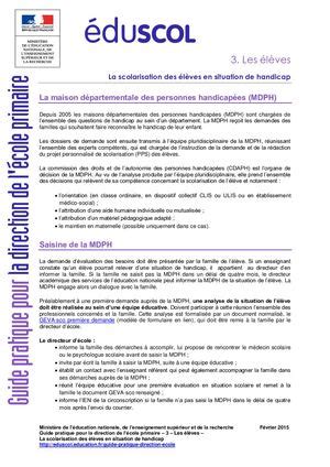 Calaméo Scolarisation Des Eleves En Situation De Handicap Texte Officiel