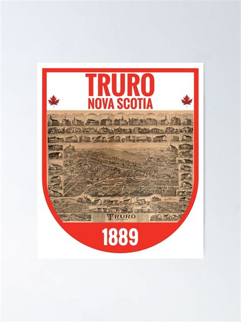 "Truro Nova Scotia 1889 - Map" Poster for Sale by cartoon | Redbubble