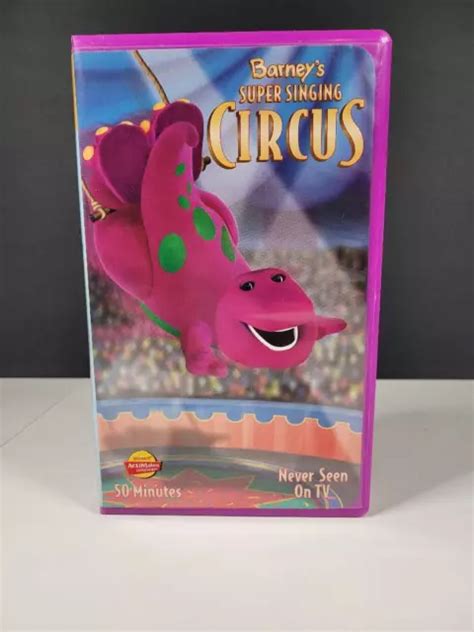 Barney Super Singing Circus Vhs 2000 Clamshell Purple Rare Htf 1352 Picclick Ca