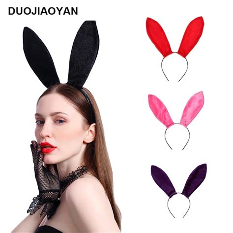 Duojiaoyan Costume Halloween Easter Headpiece Party Sexy Bunny Girls