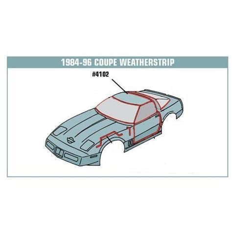 C4 Corvette Roof And Window Rear Weatherstrip