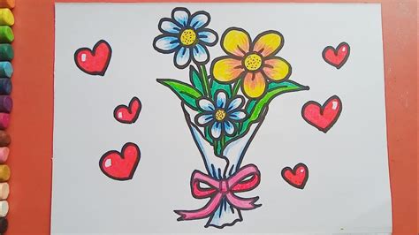 Flower Bucket Drawing Image | Best Flower Site