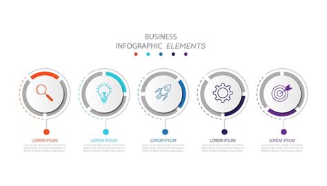 Premium Vector Presentation Business Infographics Template With 5 Options