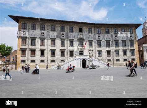 The Painted Facade Of The Palazzo De Cavalieri In The Piazza Cavalieri