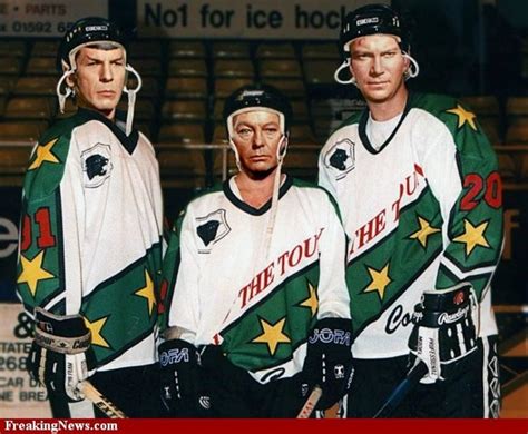 Star Trek Ice Hockey Team Spock Bones And Captain Kirk Hockeygods